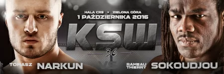 Sokoudjou rywalem Narkuna na KSW 36, druga pula biletów w sprzedaży