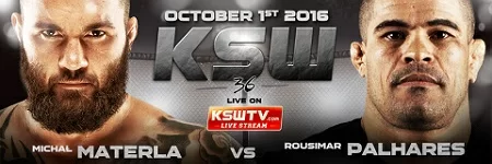 Materla vs Palhares, Narkun vs Sokoudjou headline KSW 36 on October 1st