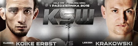 KSW36: Kleber Koike Erbst szybko poddał Leszka Krakowskiego