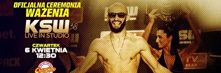 Oficjalna ceremonia ważenia przed KSW 38 w czwartek o 12:30 w Championsie