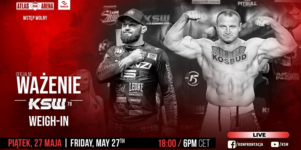 KSW 70 Weigh-In Results