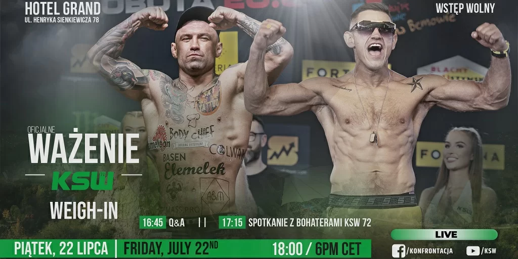 KSW 72 Weigh-In Results