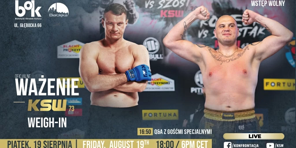 Oficjalna ceremonia ważenia przed galą KSW 73