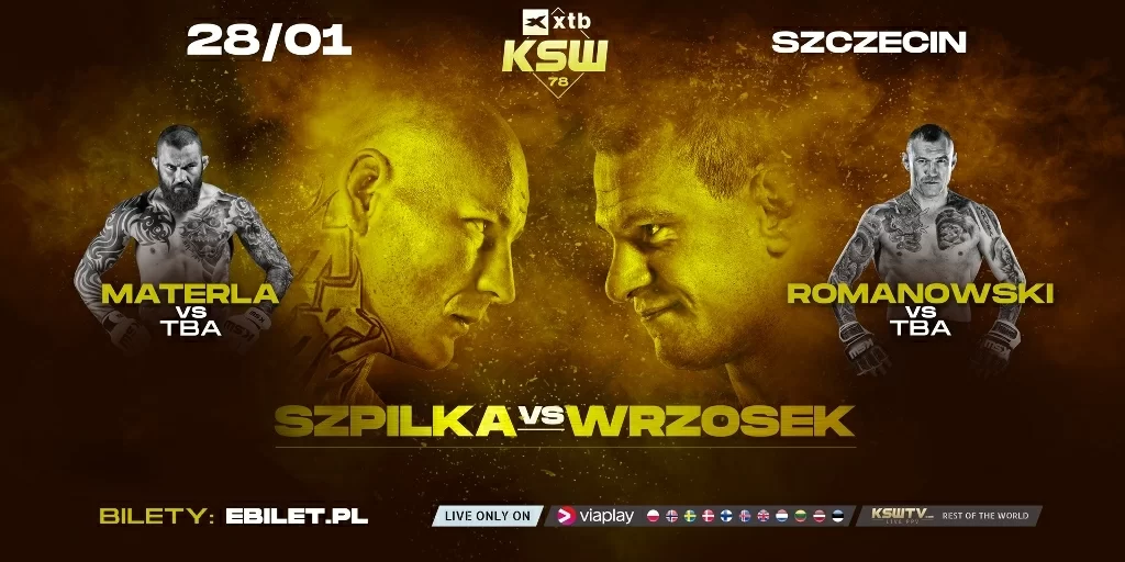 Szpilka vs Wrzosek oraz powrót Materli i Romanowskiego na gali XTB KSW 78 w Szczecinie!