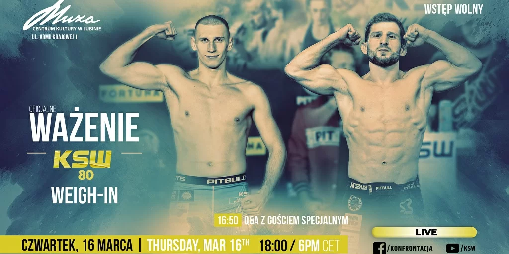 KSW 80 Weigh-In Results