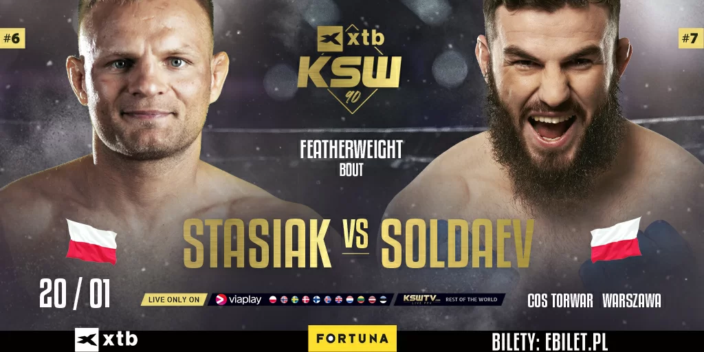 Damian Stasiak zmierzy się z Adamem Soldaevem na gali XTB KSW 90