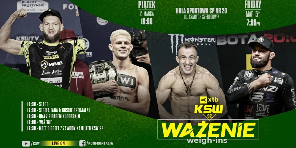 Oficjalna ceremonia ważenia przed XTB KSW 92 w Gorzowie Wielkopolskim