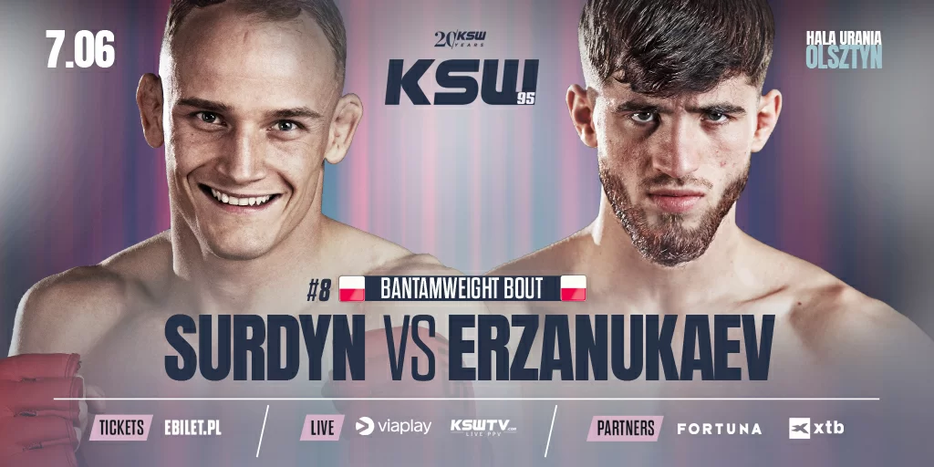 Patryk Surdyn zmierzy się z Shamadem Erzanukaevem podczas KSW 95 w Olsztynie