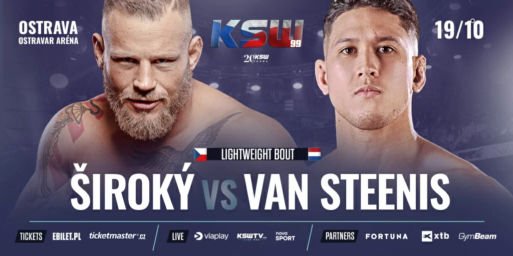 Ulubieniec publiki w Ostrawie, Jan Široký, stanie do walki z Gino Van Steenisem na gali KSW 99