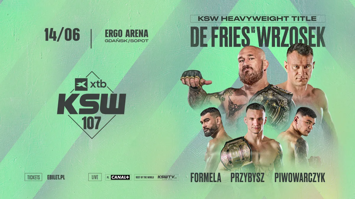 Przybysz, Formela i Piwowarczyk kolejnymi bohaterami gali XTB KSW 107