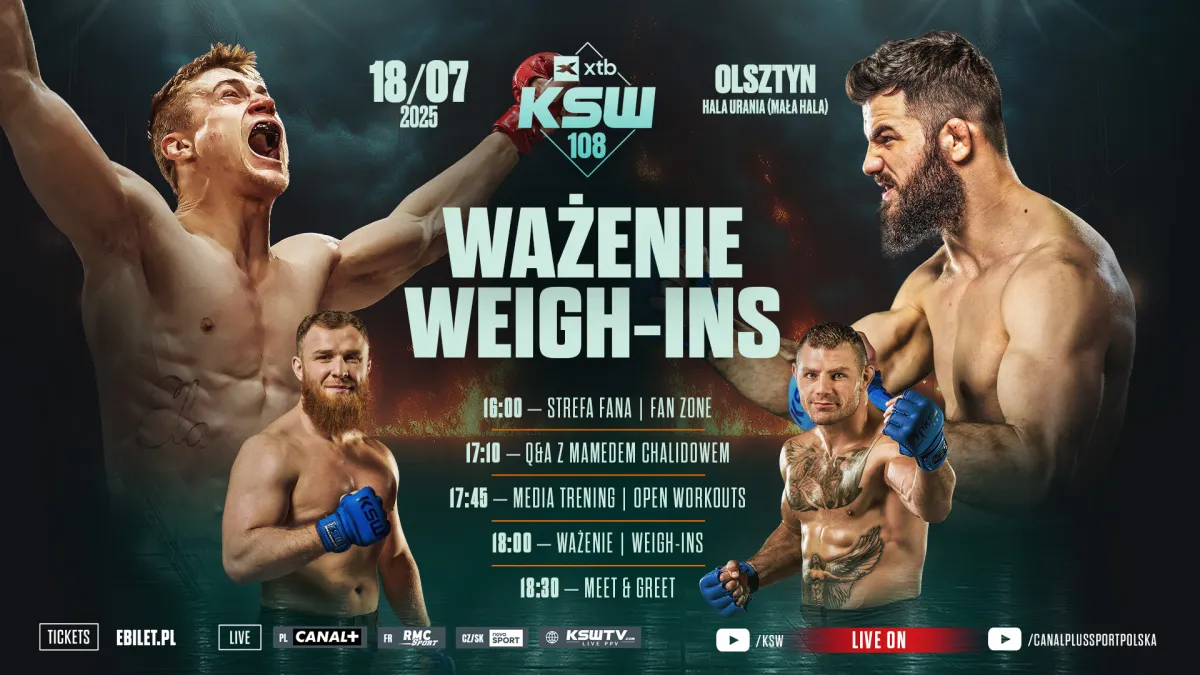 Ważenie i Strefa Fana przed galą XTB KSW 108 w Olsztynie