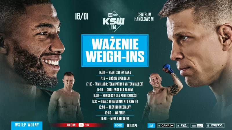 Ważenie i Strefa Fana przed galą XTB KSW 114 w Radomiu 