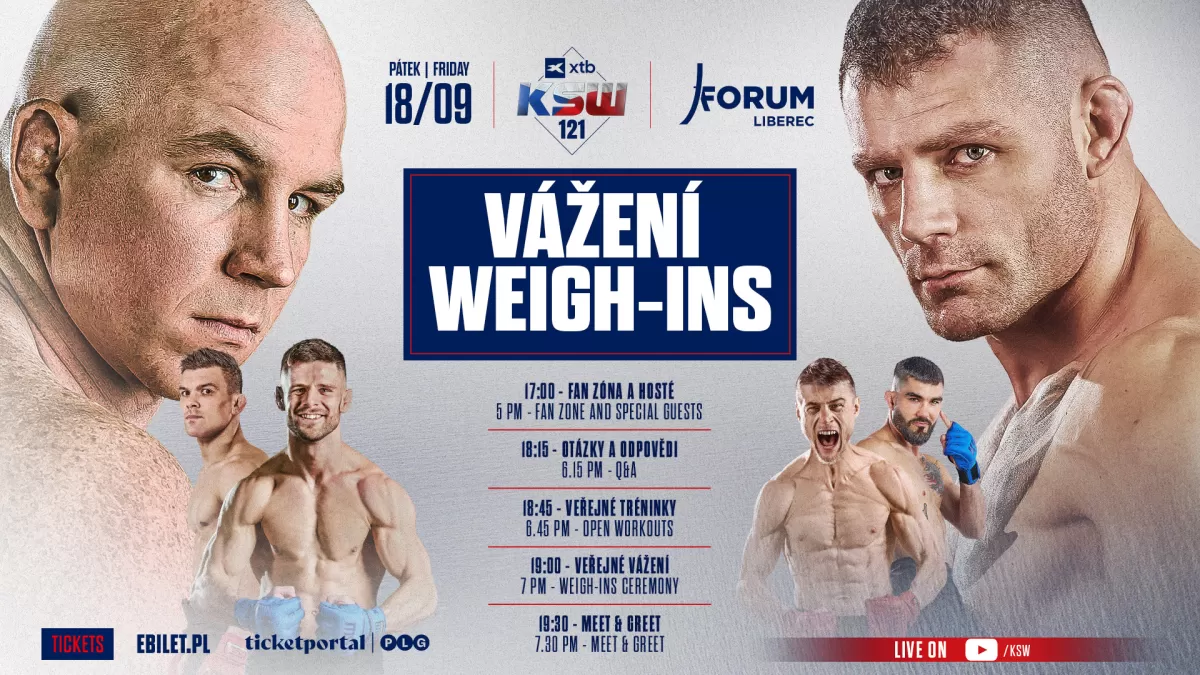 Ważenie i Strefa Fana przed galą XTB KSW 121 w Libercu