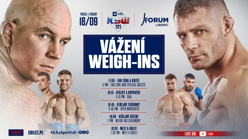 Ważenie i Strefa Fana przed galą XTB KSW 121 w Libercu