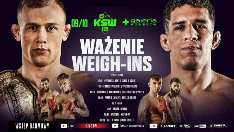 Ważenie i Strefa Fana przed galą XTB KSW 122 w Rzeszowie