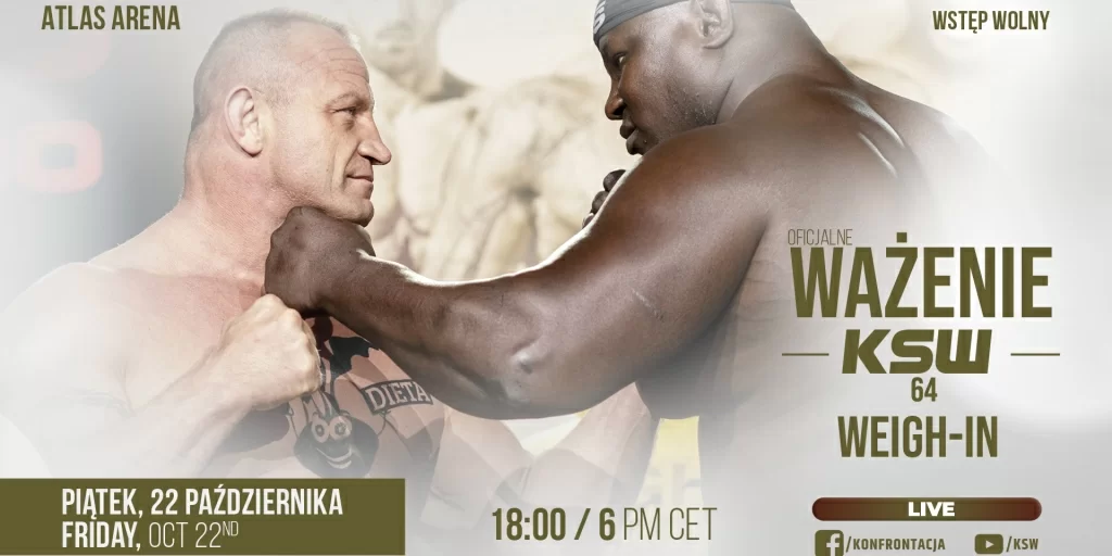 Oficjalna ceremonia ważenia przed galą KSW 64